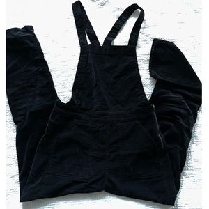 MADEWELL Skinny Overalls in Black Velvet